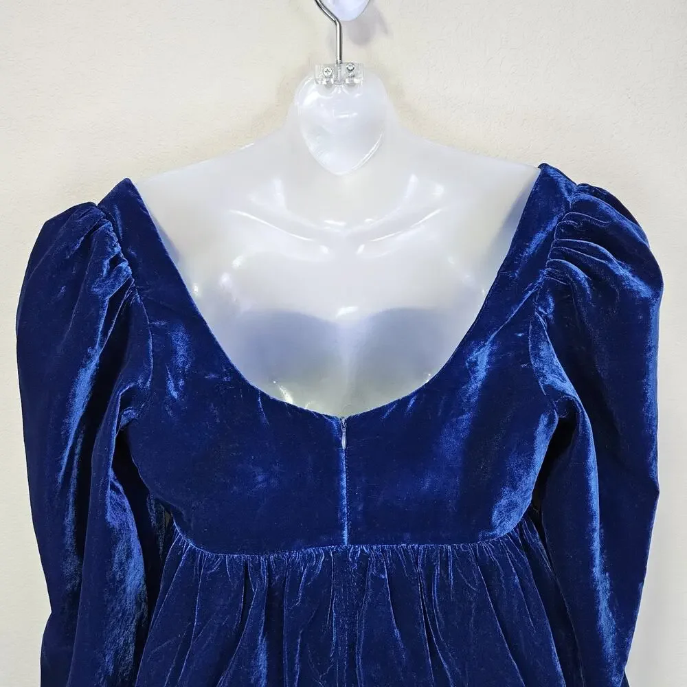 Tuckernuck Hyacinth House Sue Blouse S Velvet Regency Sweetheart Puff Sleeve